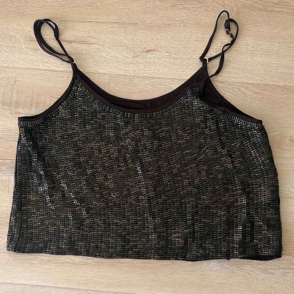 MLV Brown Sequin Crop Top. Size Small. Women’s Tops